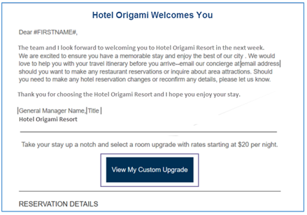 eUpgrade - guest experience overview – Cendyn