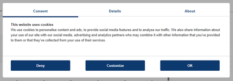 GDPR opt-in banners for guests in the EU