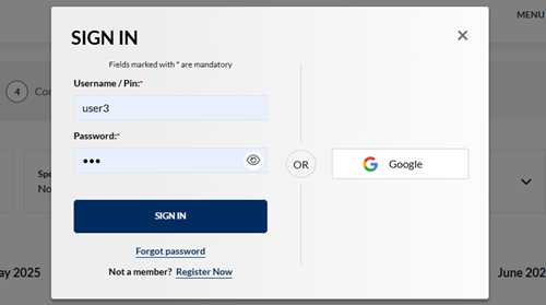 Screenshot of Deep Link for Direct Guest Login